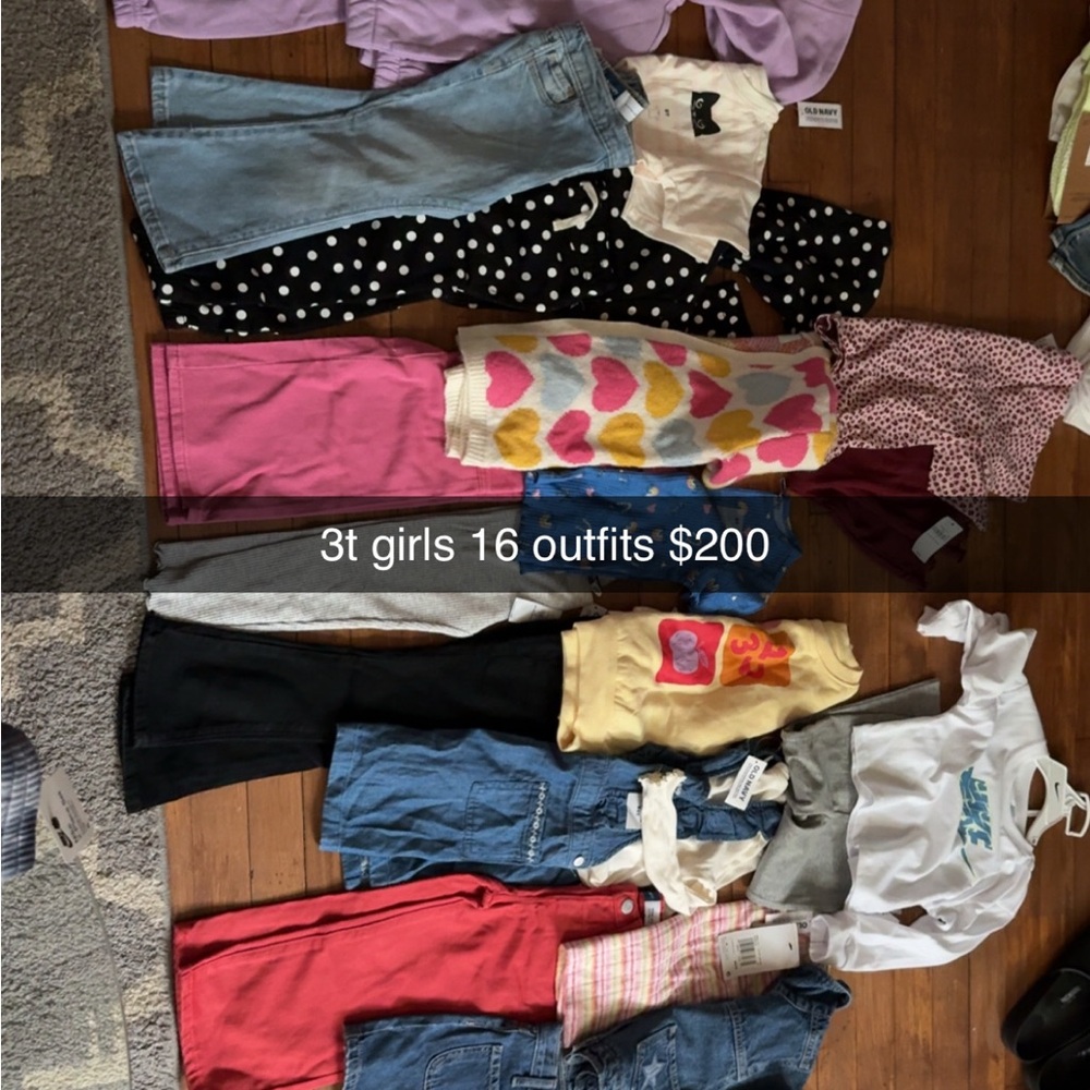 Girls' Clothing Bundle with Heart and Polka Dot Patterns